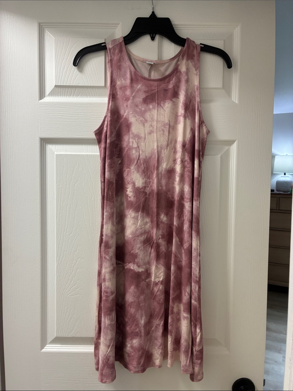 Old Navy Sleeveless Tie-Dye Midi Dress - Mauve & Cream